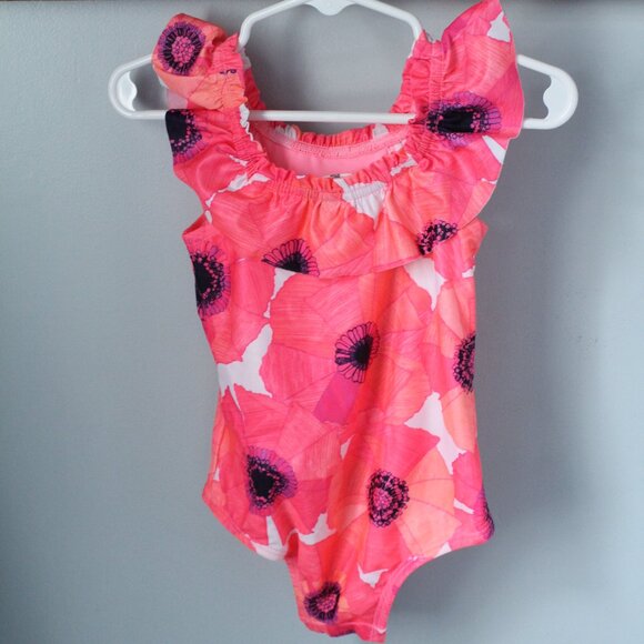 Gap Size 3 Years Coral Floral Bathing Suit - Picture 2 of 2
